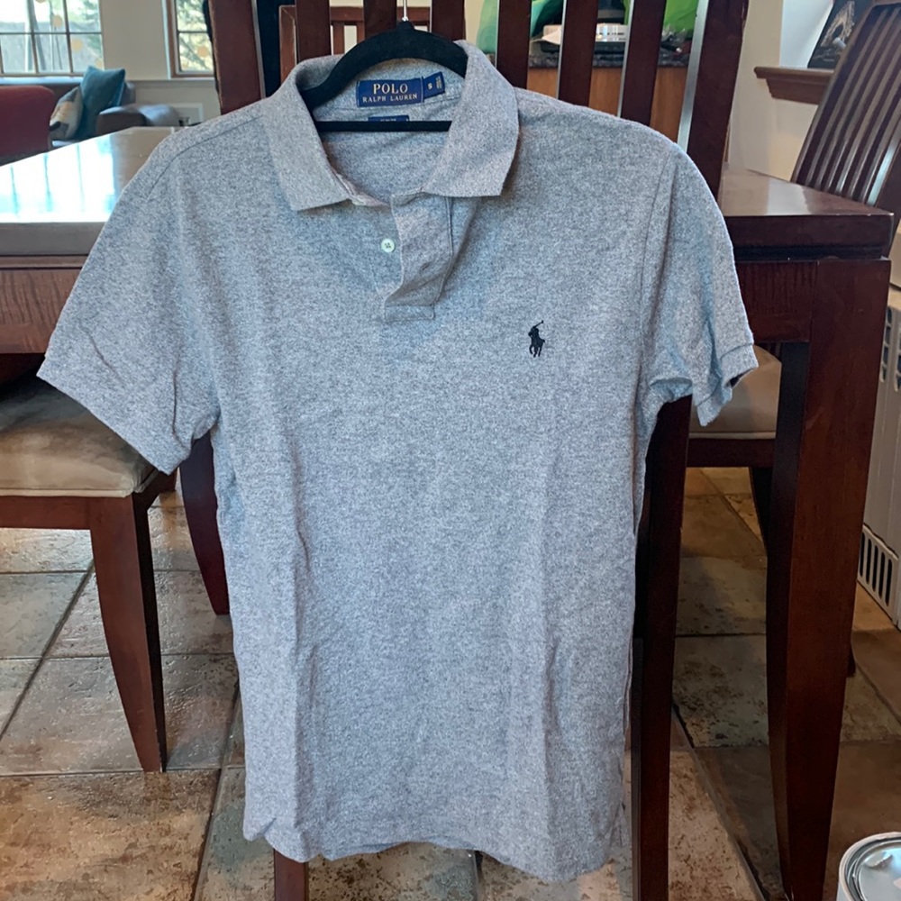 NWOT Ralph Lauren gray polo, slim fit size small